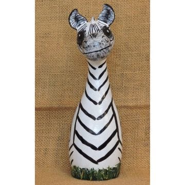Handpainted Gourd Zebra