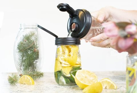 DIY Citrus Infused Vinegar for Cleaning in Mason Jars