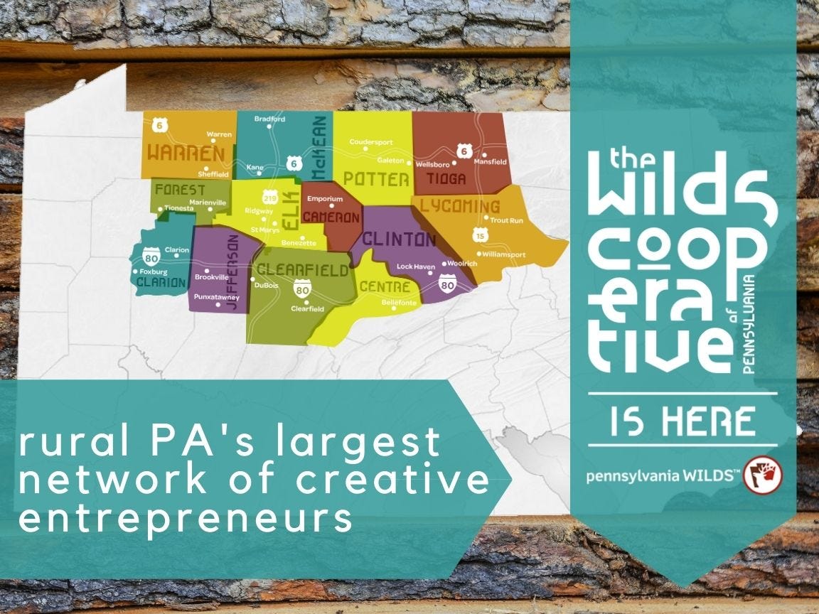 rural PA's largest network of creative entrepeneurs map