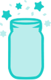 green jar with stars image